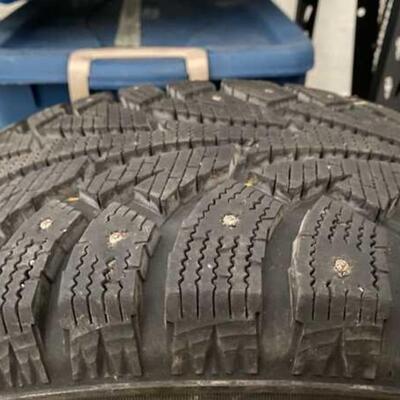 Set of four studded snow tires, 225/60R17 99T