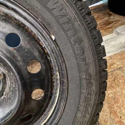Set of four studded snow tires, 225/60R17 99T