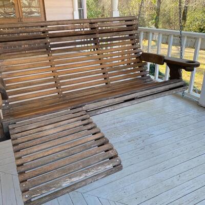 Small Oak Swing Footrest