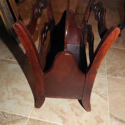 Mahogany magazine rack