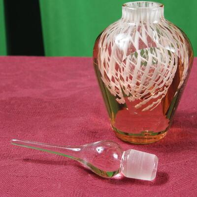 Beautiful art glass perfume bottle