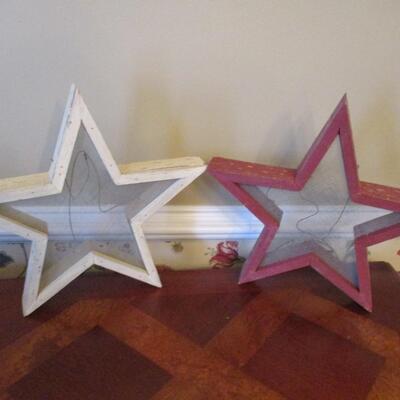 Wooden Star Decorations - Wall Hanging