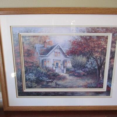 Framed & Matted Nicky Boehme Cottage House Picture 28 7/8