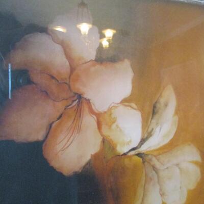 Framed & Matted Flower Art By Artist R. K. Ellis 23 1/4