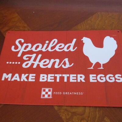 Feed Greatness Tin Chicken & Egg Signs