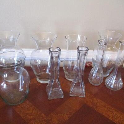Glass Vases - Variety Of Shapes & Sizes