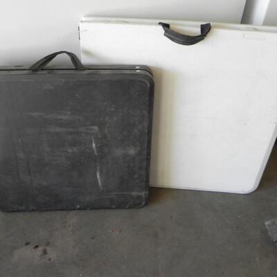 LOT 53  TWO FOLDING TABLES