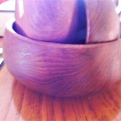 LOT 63  WOODEN BOWL S