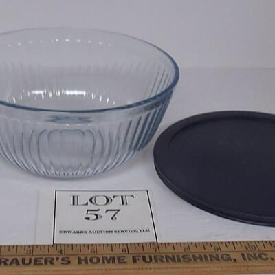 Blue Pyrex Mixing Bowl With Original Blue Cover