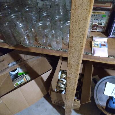 LOT 104  CANNING JARS AND SUPPLIES