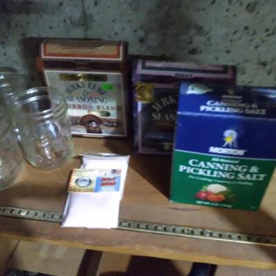 LOT 104  CANNING JARS AND SUPPLIES