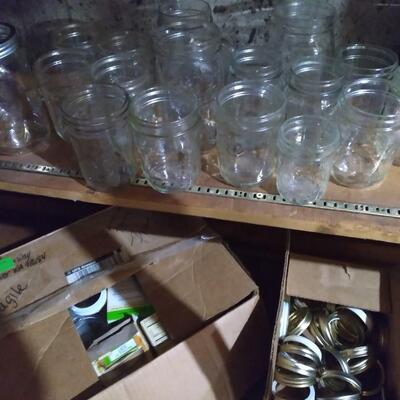 LOT 104  CANNING JARS AND SUPPLIES