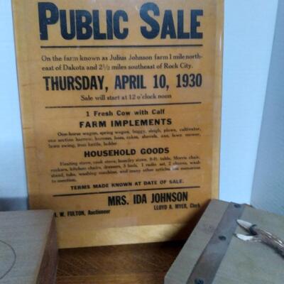 LOT  129  WOODEN BOXES & WOODEN PLAQUE
