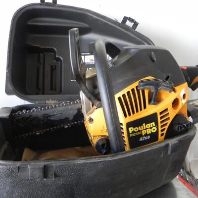 LOT 8 POULAN PRO CHAINSAW 42CC IN CARRY CASE