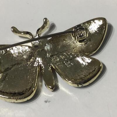 Vintage Butterfly Brooch. Stamped
