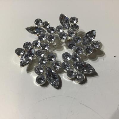 Faux Rhinestone Brooch