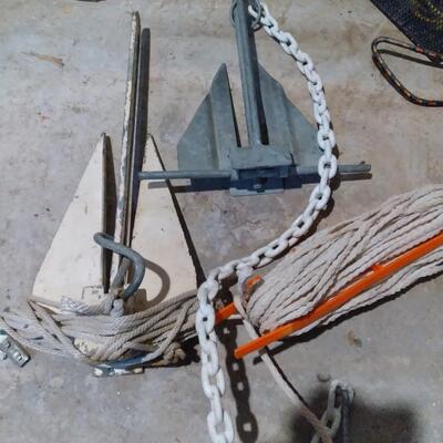 LOT 125  BOAT ANCHORS