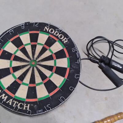 LOT 127   DARTBOARD AND OTHER FUN ITEMS