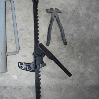 LOT  BOLT CUTTERS AND TOOLS