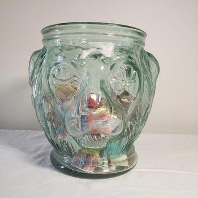 Glass Bear Container w/Matchbooks