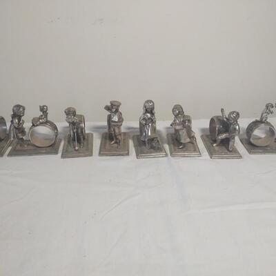 "Children At Play" Napkin Ring Holders