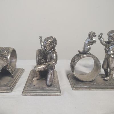 "Children At Play" Napkin Ring Holders