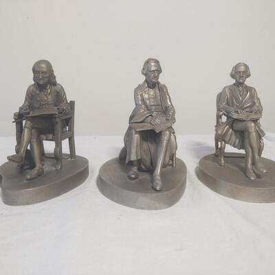 Founding Fathers Pewter Sculptures