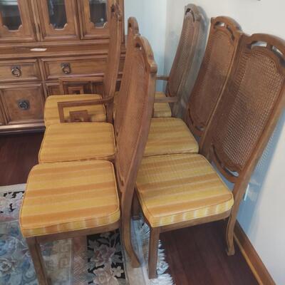 6 Cane Back Chairs