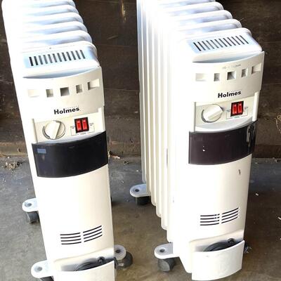Lot 305 Pair Holmes Portable Electric Radiator Heaters