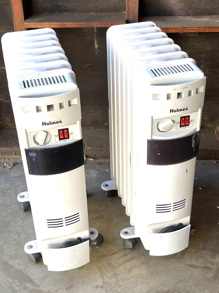 Lot 305 Pair Holmes Portable Electric Radiator Heaters