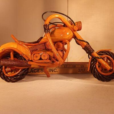 Handcrafted wooden Haley Davidson Model