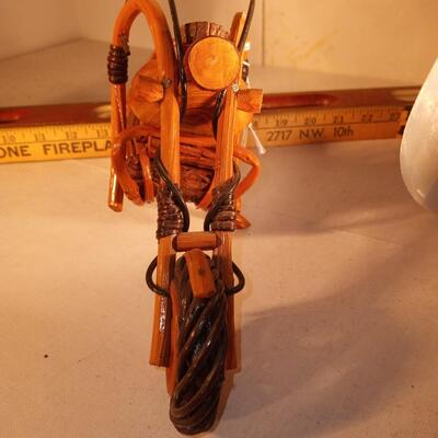 Handcrafted wooden Haley Davidson Model