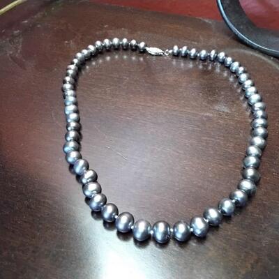 Rare silver blue tahitian pearls 7.5 mm 16
