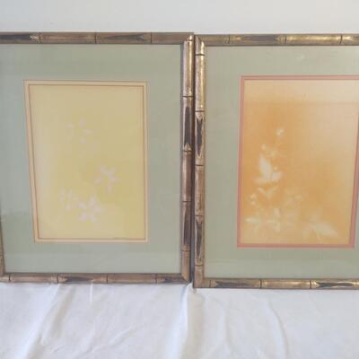 Two Flower Compression Art Pieces