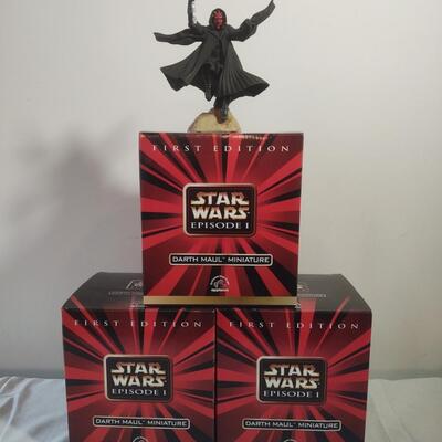 3 Darth Maul Collectible Figurines