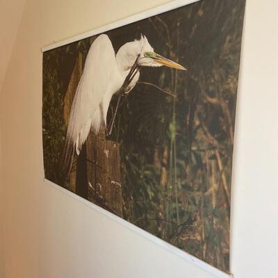 Photograph Wall Hanging Mural of White Egret