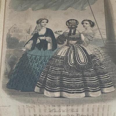Four Victorian Fashion Prints