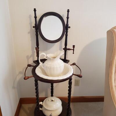 Wash Stand WIth Pitcher & Basin