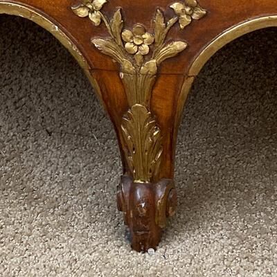 French Louis XV Style Parquetry & Marble Top Chest of Drawers