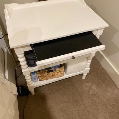 Pair of White Shabby Chic Style Nightstands