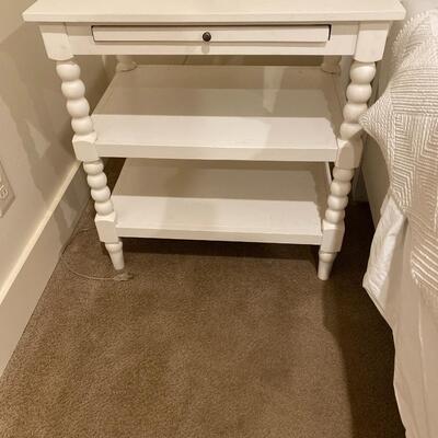 Pair of White Shabby Chic Style Nightstands