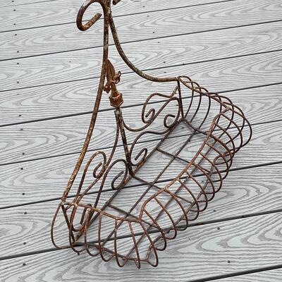 Rustic Outdoor Metal Basket