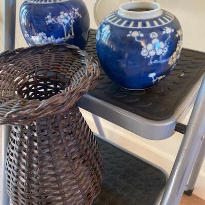 Four Vases Including Baccarat Glass Vase