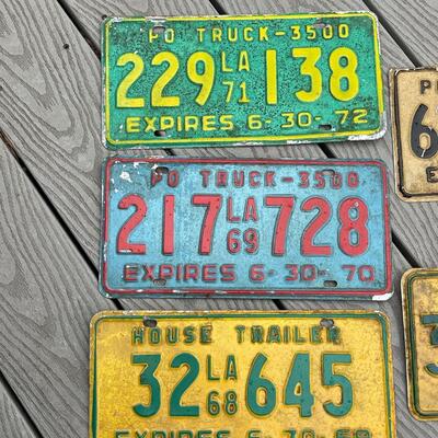 Old License Plates ~ Set Of Five (5)