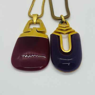 Lot 1: Vintage Crown Trifari Modern Gilt & Resin Mod Necklace & More