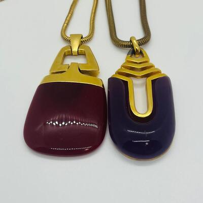 Lot 1: Vintage Crown Trifari Modern Gilt & Resin Mod Necklace & More