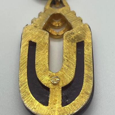 Lot 1: Vintage Crown Trifari Modern Gilt & Resin Mod Necklace & More