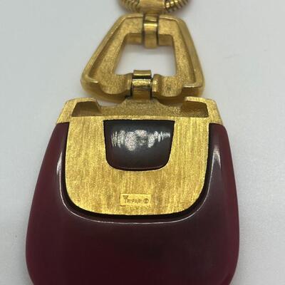 Lot 1: Vintage Crown Trifari Modern Gilt & Resin Mod Necklace & More