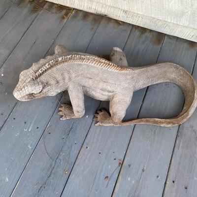 Large Wood Carved Lizard