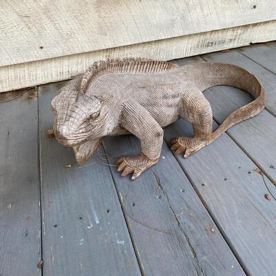 Large Wood Carved Lizard